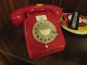 RED DIAL TELEPHONE
