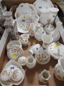 A TRAY OF MAINLY AYNSLEY COTTAGE GARDEN CERAMICS