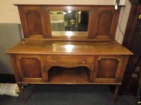 A 1930'S OAK MIRRORBACK SIDEBOARD W-152 CM