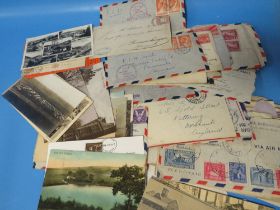 A FILE OF ANTIQUE POSTCARDS AND COVERS INCLUDING RURAL PHOTOGRAPH TYPES