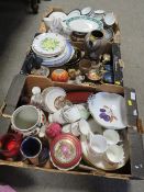 THREE TRAYS OF ASSORTED CERAMICS TO INCLUDE ROYAL ALBERT COLLECTORS PLATES