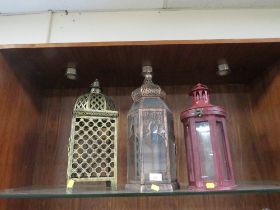 THREE DECORATIVE LANTERNS