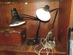 A VINTAGE ANGLE POISE LAMP TOGETHER WITH ANOTHER (2)