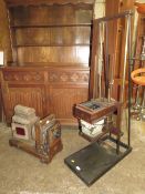 TWO LARGE MAHOGANY CASED VICTORIAN PHOTOGRAPHICAL ENLARGERS A/F