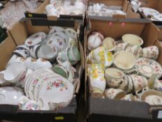 TWO TRAY OF CERAMICS TO INCLUDE SPODE ROYAL JASMINE TEA WARE
