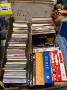 A COLLECTION OF LP RECORDS TO INCLUDE PK FLOYD RELICS, OVER 60 SINGLES , 4 CASSETTE TAPES AND A COLL