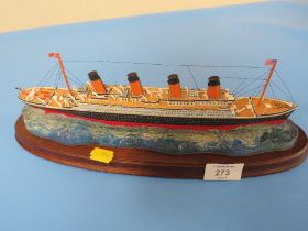A DANBURY MINT TITANIC MODEL 'SHIP OF DREAMS' WITH CERTIFICATE