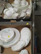 TWO TRAY OF CHINA TO INCLUDE ROYAL STAFFORD TEA/DINNER WARE