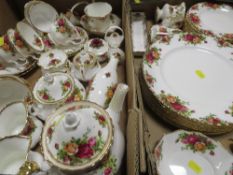 TWO TRAYS OF ROYAL ALBERT OLD COUNTRY ROSES