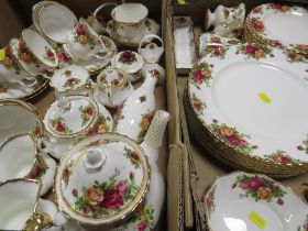 TWO TRAYS OF ROYAL ALBERT OLD COUNTRY ROSES