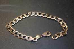 A YELLOW METAL BRACELET STAMPED 375 approx weight 7g A/F