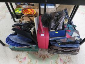 A SELECTION OF VINTAGE HATS, BAGS AND SHOES ETC