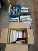 FIVE SMALL TRAYS OF MAINLY HARDBACK BOOKS MAJORITY RAF AND WORLD WAR THEME EXAMPLES