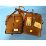 A CASED PAIR OF MILITARY FIELD GUN BINOCULARS 7 X 50 STAMPED R.E.L /CANADA 1944 TOGETHER WITH A
