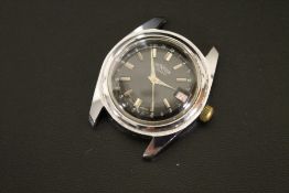 A VINTAGE 21 JEWELS GENTS MILITARY STYLE WRISTWATCH BY STENTOR