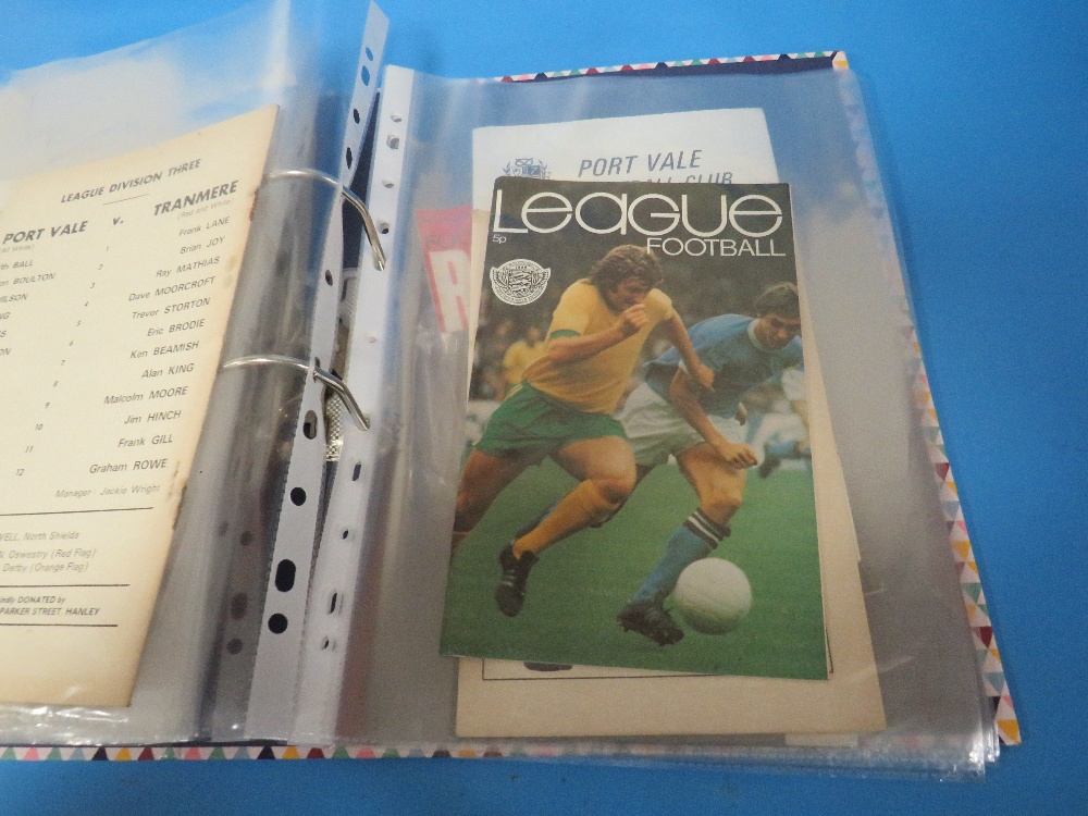 A FOLDED CONTAINING PORT VALE FOOTBALL CLUB PROGRAMME'S MAINLY 1970/1971 - Image 2 of 4