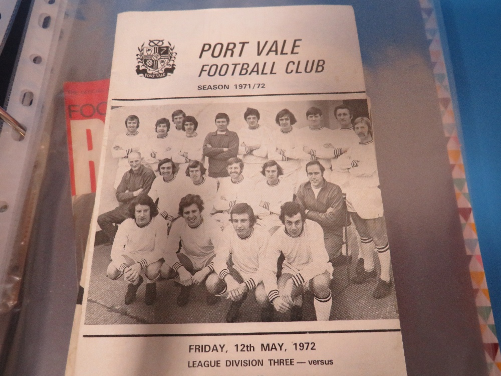 A FOLDED CONTAINING PORT VALE FOOTBALL CLUB PROGRAMME'S MAINLY 1970/1971 - Image 3 of 4