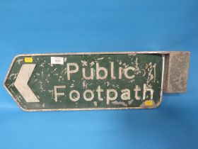 A VINTAGE METAL PUBLIC FOOTPATH SIGN