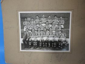WEST BROMWICH ALBION FOOTBALL INTEREST A TEAM PHOTOGRAPH MOUNTED ON CARD SIGNED BY THE TEAM TO