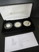 JUBILEE MINT 2021 QUEENS 95TH BIRTHDAY SILVER THREE COINS SET