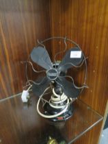 A RETRO GILBERT WIRE CAGED DESK FAN