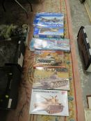 6 BOXED UNMADE MODEL KITS, 3 REVELL (HANDLEY PAGE VICTOR MARK TWO 1:72 SCALE, B24D LIBERATOR 1:48
