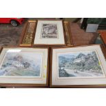 THREE SIGNED LIMITED EDITION FRAMED AND GLAZED PRINTS BY JUDY BOYLES, TO INCLUDE 'EILEENS COAL