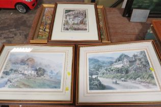 THREE SIGNED LIMITED EDITION FRAMED AND GLAZED PRINTS BY JUDY BOYLES, TO INCLUDE 'EILEENS COAL