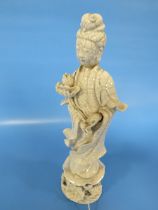 A ORIENTAL STYLE BLANCHE DE CHINE FIGURE A/F