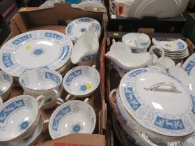 THREE TRAYS OF COALPORT REVELRY TEA/DINNER WARE