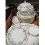 TWO TRAYS OF MINTON ADAM DINNER WARE