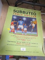 A VINTAGE CONTINENTAL CLUB EDITION BOXED SUBBUTEO TABLE SOCCER (UNCHECKED)