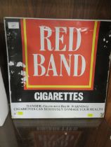 A VINTAGE METAL ADVERTISING SING FOR RED BAND CIGARETTES