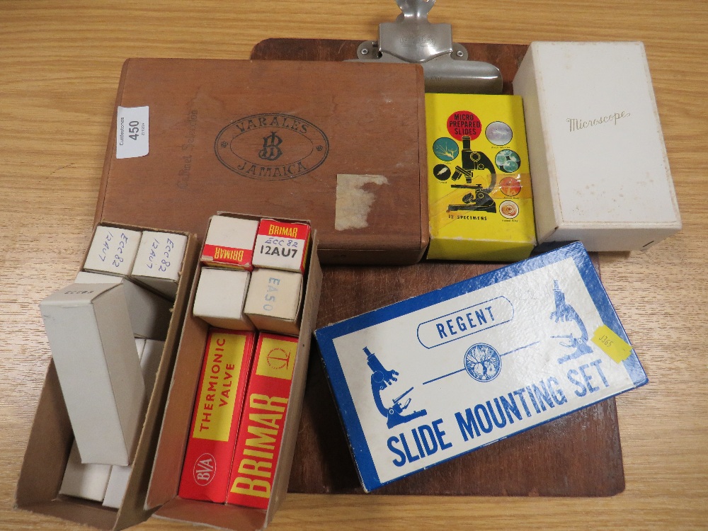 A SELECTION OF VINTAGE MICROSCOPE SLIDES