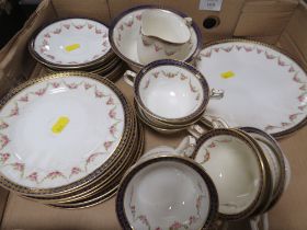 A TRAY OF ALLERTONS GILT TEA WARE