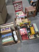 SMALL QUANTITY OF SUNDRIES TO INCLUDE CASED PICNIC SET, TRAY OF GAMES, PLAYING CARDS ETC AND A
