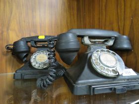 TWO VINTAGE BAKELITE TELEPHONES