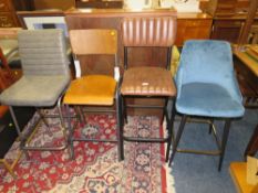 FOUR ASSORTED BAR / KITCHEN STOOLS