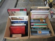 TWO BOXES OF BOOKS TO INCLUDE ART RELATED BOOKS