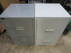 TWO 2 DRAWERS MODERN FILING CABINETS
