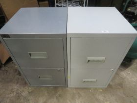 TWO 2 DRAWERS MODERN FILING CABINETS