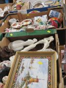 THREE TRAYS OF ASSORTED CERAMICS TO INCLUDE AYNSLEY ETC