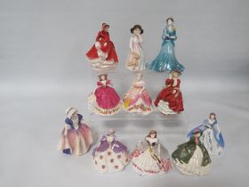 A COLLECTION OF ASSORTED DOULTON AND COALPORT SMALL FIGURINES