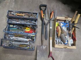 A SELECTION OF TOOLS TO INCLUDE A FULL CANTILEVER TOOL BOX