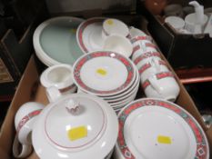 TWO TRAYS OF WEDGWOOD TEA WARE AND VILLEROY AND BOCH