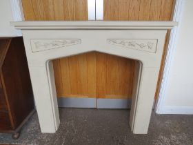 A STONE EFFECT FIREPLACE W-122 CM