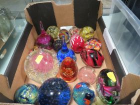 A TRAY OF PAPERWEIGHTS