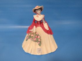 A LARGE HOLLY BRIGHT COALPORT FIGURINE - AS FOUND