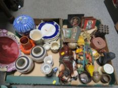 TWO TRAYS OF ASSORTED CERAMICS TO INCLUDE SHIRE HORSE ETC