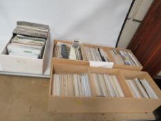 THREE BOXES OF VINTAGE PHOTOGRAPHS, BUSES, STEAM LOCOMOTIVES ETC